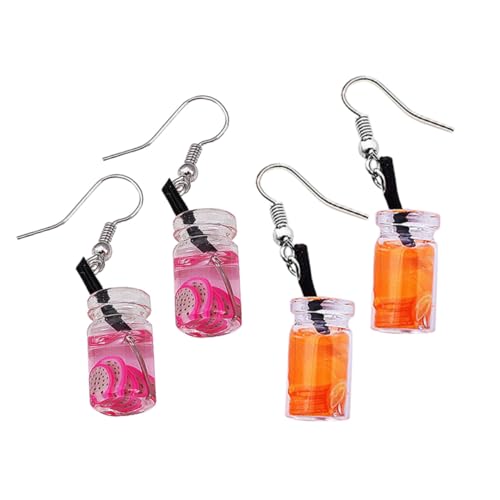 OUNONA 2 Paare Leichte Kreative Frucht ohrringe mit Drachenfrucht und Orange Modische Damen Ohrhänger aus Legierung Bequeme Auffällige Dangle ohrringe für Geburtstag Halloween Party von OUNONA