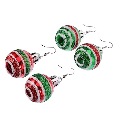 OUNONA 2 Paare Weihnachtskugel Ohrringe Kreative Ohrhänger Damen Festliche Schmuck Weihnachten Glitzer Leicht und für Party und Alltag OUNONA 2 Paare Weihnachtskugel Ohrringe Kreative Ohrhänger Damen Festliche Schmuck Weihnachten Glitzer Leicht und für Party und Alltag von OUNONA