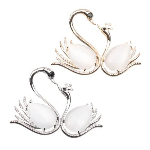 OUNONA 2 Stücke Stilvolle Opal Brosche Für Hochzeit Und Alltag Modischer Brustpin Für Frauen Zufällige Farben Hochzeitsaccessoire Für Kleidung Und Schals von OUNONA