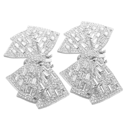 OUNONA 2 STÜCK Teiliges Bowknot Schuhclip mit Kristallen Abnehmbare Schuhschnallen für Brautschuhe und High Heels Stilvolle Schmuckclips für Frauen für Hochzeiten und Partys von OUNONA