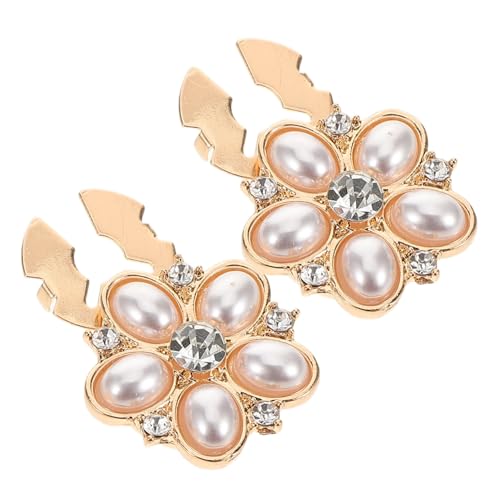 OUNONA 2stücke Kunstperlen-knopfabdeckungen Mit Strass Für Damenhemden Manschettenknöpfe Hemdkragenverzierung Nähen Diy Oberhemdknöpfe Hemdmanschettenknopf von OUNONA