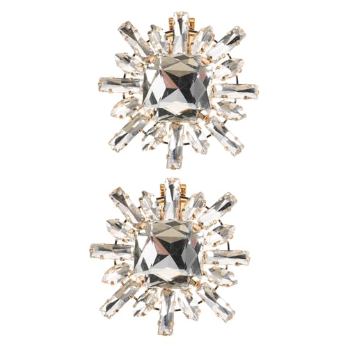 OUNONA 2 Stück Abnehmbare Strass Schuhclips Vielseitige Hochzeit Schuhschmuck DIY Schuhdekorationen für High Heels und Flats Passend für Party und Alltag von OUNONA