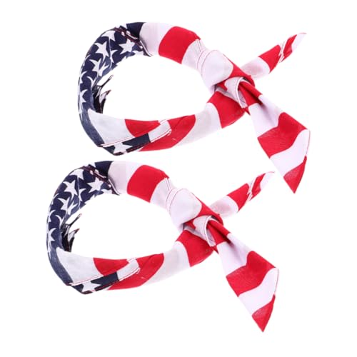 OUNONA 2 Stück American Flag Bandana Mode Hals Schal Multifunktionales Kopftuch Patriotisches Handtuch für Damen und Herren für Feiertage und Outdoor Aktivitäten OUNONA 2 Stück American Flag Bandana Mode Hals Schal Multifunktionales Kopftuch Patriotisches Handtuch für Damen und Herren für Feiertage und Outdoor Aktivitäten von OUNONA