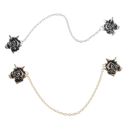 OUNONA Kleid Clips 2 Stücke Pullover Brosche Clips Mit Rosenmuster Für Strickjacken Und Anzüge Kleidung Accessoires Für Damen von OUNONA