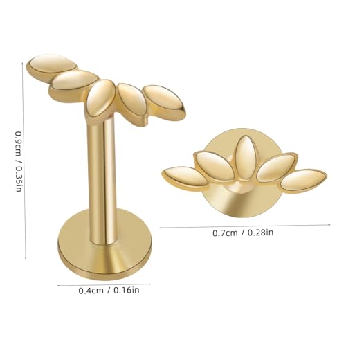 OUNONA 2 Stück Cartilage Ohrstecker Flach Rückseite Damen Schmuck zur Haut Vielseitig Tragbar Modern Schlicht von OUNONA