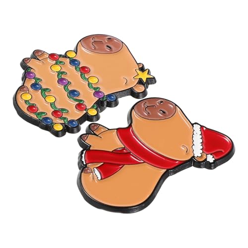 OUNONA 2 Stück Süße Tierbrosche Anstecker Metall Cartoon Brosche für Rucksäcke und Kleidung Niedliche Emaille Anstecker für Damen von OUNONA