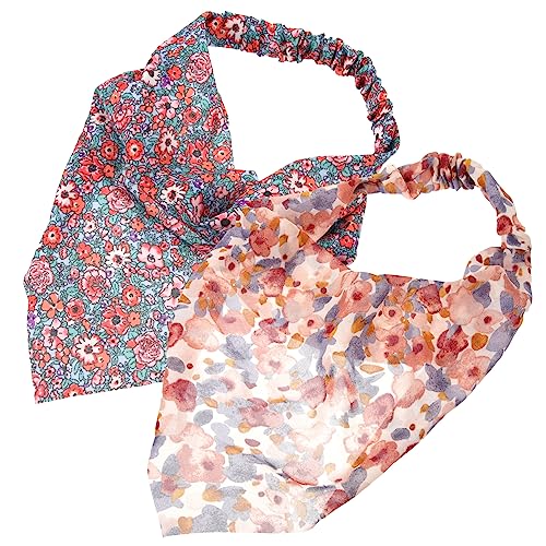 OUNONA 2stücke Pack Damen Haar Schals Elastische Haarbandanas Dreieck Haar Schals Blumen Kopftuch Kopf Halstuch OUNONA 2stücke Pack Damen Haar Schals Elastische Haarbandanas Dreieck Haar Schals Blumen Kopftuch Kopf Halstuch von OUNONA