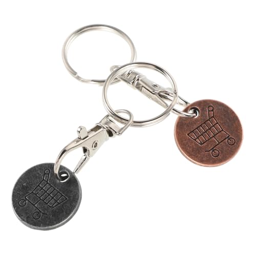 OUNONA Einkaufswagenchip Schlüsselanhänger 2 Stück Tragbarer Trolley Token Metall Schlüsselring für Supermarkt Hängender Token Schlüsselanhänger Einkaufswagen Zubehör OUNONA Einkaufswagenchip Schlüsselanhänger 2 Stück Tragbarer Trolley Token Metall Schlüsselring für Supermarkt Hängender Token Schlüsselanhänger Einkaufswagen Zubehör von OUNONA