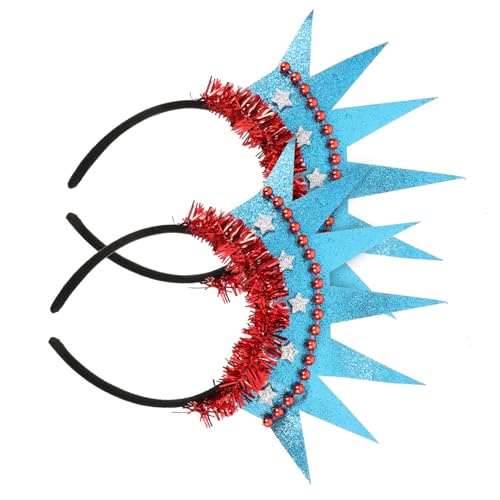 OUNONA 2 Stück Freiheitsstatue Haarreif mit Design Kreative Haarschmuck für Independence Day und Partys Leicht und Rutschfest Deko für Unvergessliche Fotos von OUNONA
