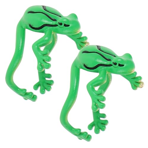 OUNONA 2 Stück Frosch Schmuck Ringe Verstellbar Offene Damenringe Minimalistisch Vielseitig Einfach Für Alltag Party Geburtstag von OUNONA