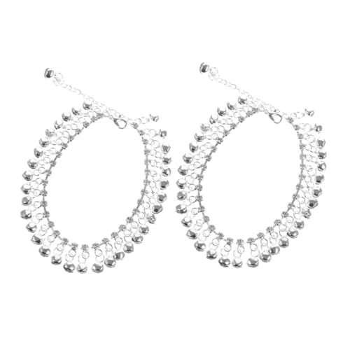 OUNONA 2 Stück Fußkettchen aus Zinklegierung mit Ethno Design und Glocken Vintage Stil Vielseitig Tragbar für Sommer Strand Freizeit Party Modisches Schmuckaccessoire für Damen und von OUNONA