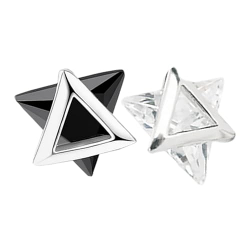 OUNONA 2stücke Dreieckige Ohrringe Für Damen Geometrische Ohrstecker Mit Stein Vintage-stil Ohrschmuck Für Frauen Und Mädchen Passend Für Jeden Anlass von OUNONA
