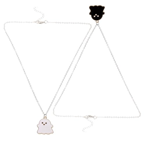 OUNONA 2 Stück Gothic Halskette Halloween Anhänger Ketten für Damen und Herren Stilvolles für Freunde und Partner von OUNONA