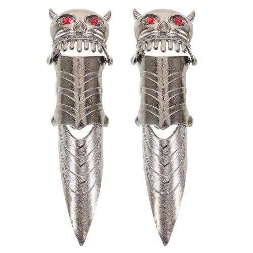OUNONA 2 Stück Gothic Metall Full Finger Ringe für Frauen Extravaganter Tier Ring für Partys und Bühnenaufführungen von OUNONA