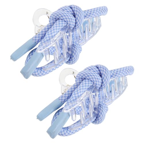 OUNONA 2stücke Französische Haarnadel Mit Schleife Und Gingham-muster Rutschfester Haarspange Für Damen Und Mädchen Geeignet Für Verschiedene Anlässe von OUNONA