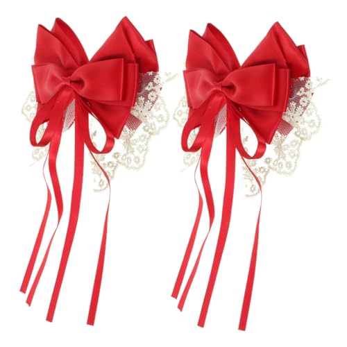 OUNONA 2 Stück Haarschleifen Clips aus Spitze Süße Haarklammern mit Metallclip Dekorative Haarschleifen für Damen Leicht und Bequem für Alltag und Besondere Anlässe OUNONA 2 Stück Haarschleifen Clips aus Spitze Süße Haarklammern mit Metallclip Dekorative Haarschleifen für Damen Leicht und Bequem für Alltag und Besondere Anlässe von OUNONA