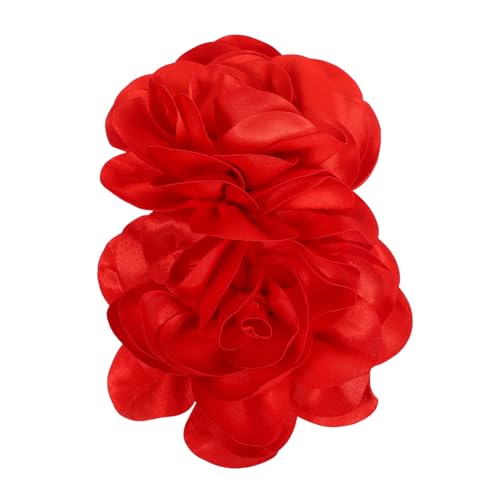 OUNONA 2 Stück Handgefertigte Große Stoffblumenbrosche Anstecknadel für Damen Auffälliges Design für Hochzeit Party Jacken Kleider Taschen Einzigartige Modeaccessoires von OUNONA