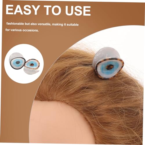 OUNONA 2 Stück Kleine Haarklammern Rutschfest für Dünnes und Dickes Haar Evil Eye Haarklammern Damen Haarschmuck Vielseitig für Schule Büro Freizeit und Styling von OUNONA