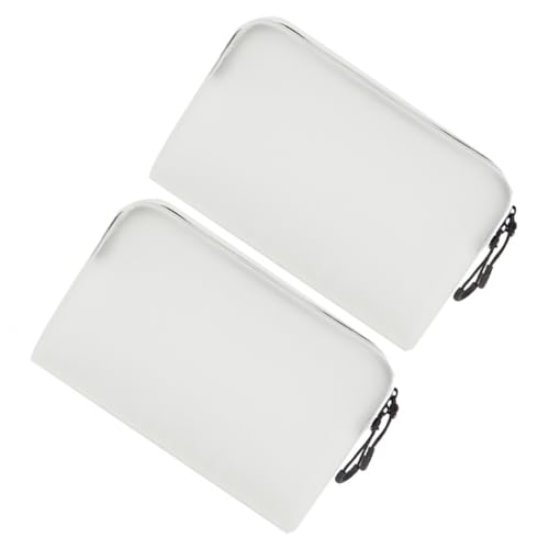 OUNONA 2 Stück Kosmetiktasche Halbtransparent TPU Großvolumig Reisefreundlich Leicht Tragbar Organizer für Outdoor Makeup und Vanity Bag von OUNONA
