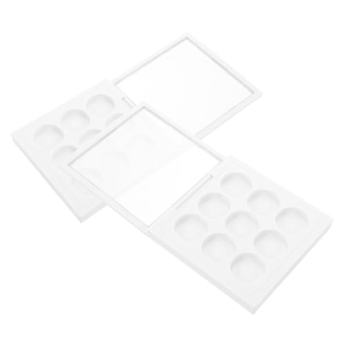 OUNONA 2stücke Fach Transparentes Kunststoffetui Für Diy Lidschatten Puder Und Lippenstift Nachfüllbarer Make-up-behälter Mit Fächern Für Reisen Und Organisation von OUNONA