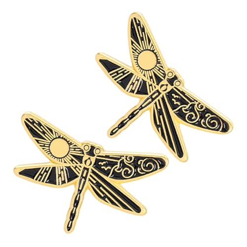 OUNONA 2 Stück Libellen Broschen Kreative Cartoon Anstecknadeln für Cardigan Hemdkragen und Schal Mini Broschen für Diy Kleidung und Bastelprojekte von OUNONA