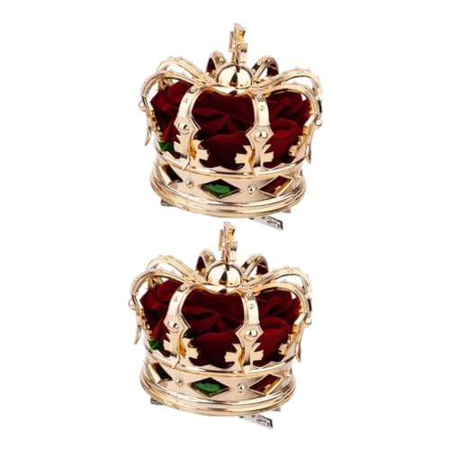 OUNONA 2 Stück Mädchen Haarklammern Dreidimensionale Kronenform Langlebig Modischer Haarschmuck für Halloween Cosplay Festliche Anlässe Wie Hochzeit Tanz Party von OUNONA