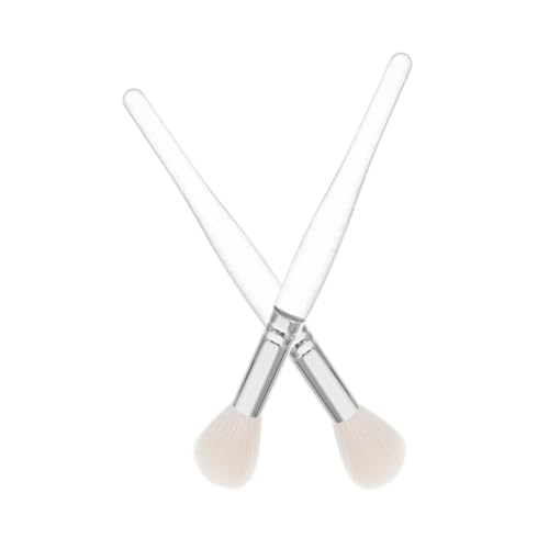 OUNONA 2 Stück Make up Pinsel Kleine Schminkpinsel aus Weichem Ziegenhaar Präzise Puder Foundation pinsel für Damen Professionelle Make up Anwendung Natürlicher Finish von OUNONA