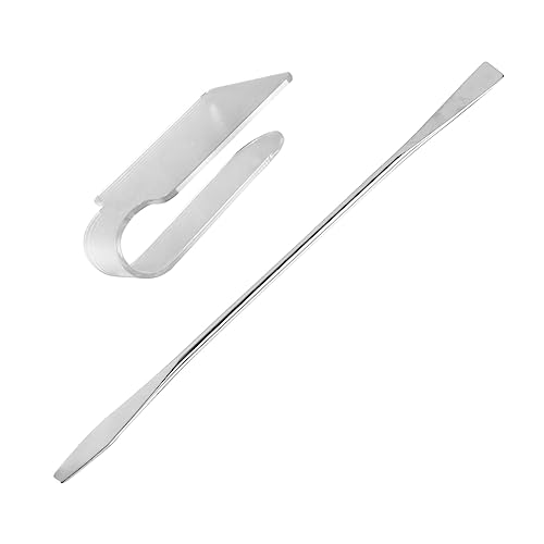 OUNONA 2 Stück Makeup Spatel Teilig Transparent Acryl Handlich Kosmetikspatel für Foundation Primer Eyeliner Mischen Leicht Tragbar Makeup Art Tool Salon Zubehör von OUNONA