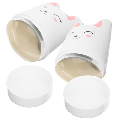 OUNONA 2 Stück Maniküre Nagel Stempel Cartoon Hase Silikon Nail Art Stamper mit Schaber Leicht Tragbar Geeignet für DIY Nageldesigns zu Feiertagen und Besonderen Anlässen von OUNONA