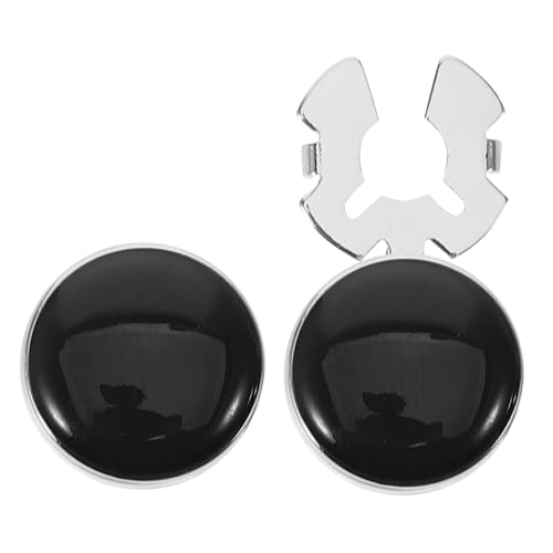 OUNONA 2 Stück Manschettenknöpfe Set für Herren Schwarze Cufflinks und Tuxedo Studs Langlebigem Kupfer für Hochzeiten Geschäftsveranstaltungen und Formelle Anlässe Stilvolles Accessoire von OUNONA