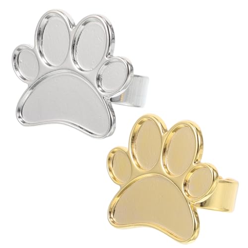 OUNONA 2 Stück Metall nagelkunst palette Ringpalette für Nagellack Farbmischer und Displayständer Robuster Nagelring Organizer Platzsparend Multifunktional für Maniküre Nagelstudio von OUNONA