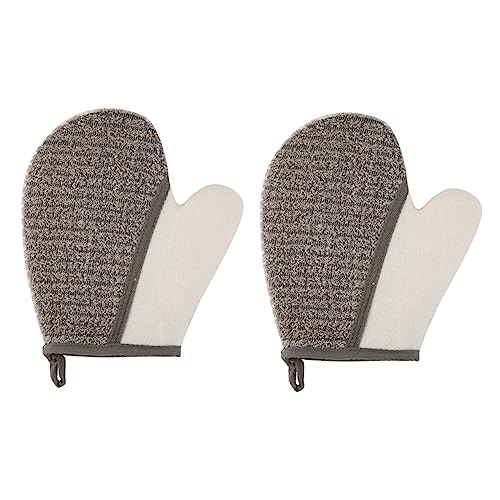 OUNONA 2 Stück Peelinghandschuhe Robuste Duschhandschuhe für Körperpflege und Exfolierende Badetücher für Sanfte Massage und Hautpflege von OUNONA