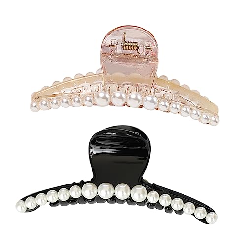 OUNONA 2stücke Perlen Haarklammern Mode Haarnadeln Pferdeschwanzhalter Haarklammern Accessoires Für Frauen Und Mädchen Strapazierfähig Geeignet Für Dickes Und Dünnes Haar von OUNONA