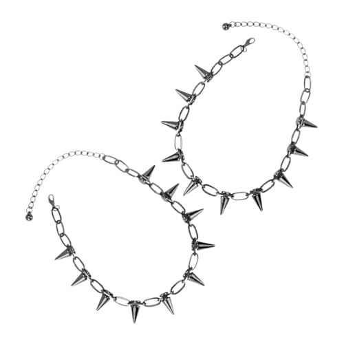 OUNONA 2 Stück Punk Halskette für Damen Retro Exzentrische Kette Trendige Choker für Partys und Konzerte Stilvolles Statement Schmuckstück Schwarz OUNONA 2 Stück Punk Halskette für Damen Retro Exzentrische Kette Trendige Choker für Partys und Konzerte Stilvolles Statement Schmuckstück Schwarz von OUNONA