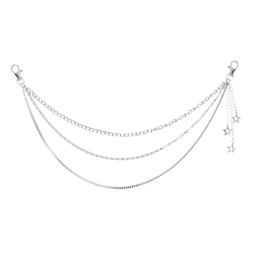 OUNONA 2 Stück Punk Star Gürtelkette für Damen Hochwertige Hüftkette mit Einzigartigem Sterndesign für Jeans und Lässige Outfits Langlebig und von OUNONA