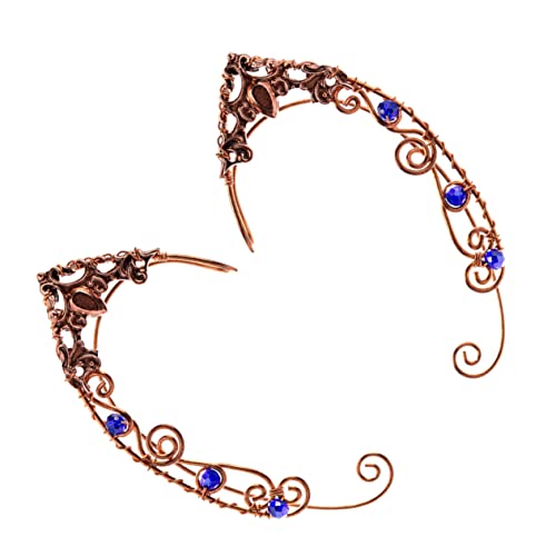 OUNONA 2 Stück Rhinestone Ohrclips für Ohrläppchen Luxuriöse Ohrenbänder nicht Piercende Ohrringe Hochwertigem Kreativer Schmuck für Damen von OUNONA