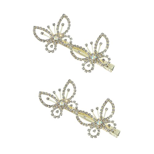 OUNONA 2 Stück Rhinestone Schmetterling Haarklammern für Damen Haaraccessoires für Besondere Anlässe Tägliches Tragen Schule und Partys von OUNONA