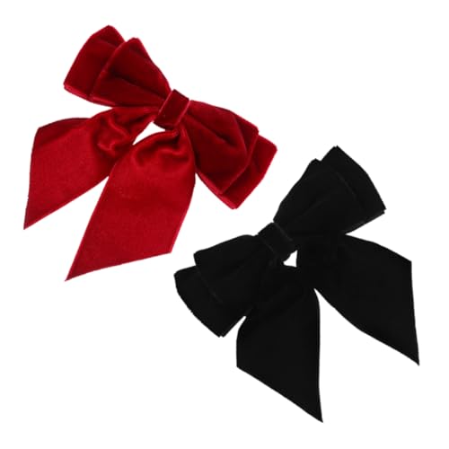 OUNONA 2 Stück Samt Bowknot Brosche Vielseitige Krawattennadel für Damen und Mädchen als Kleidungsaccessoire für Hemden und Anlässe von OUNONA