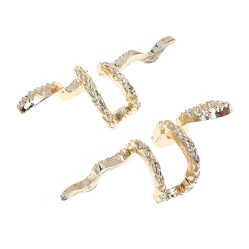 OUNONA 2 Stück Schlangenförmige Ohrclips Kreative Ohrklammern Ohrloch Vergoldete Damen Ohrringe Boho Schmuck für Frauen Hautfreundlich und von OUNONA