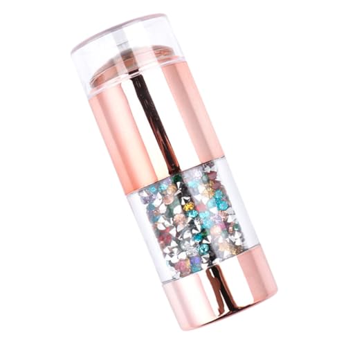 OUNONA 2 Stück Silikon Nagel Stempel mit Stamping Platten Elastischer Nageldesign Stamper für DIY Nail Art Goldfarbener Flexibler Nagelstempel für French Nails und Kreative von OUNONA