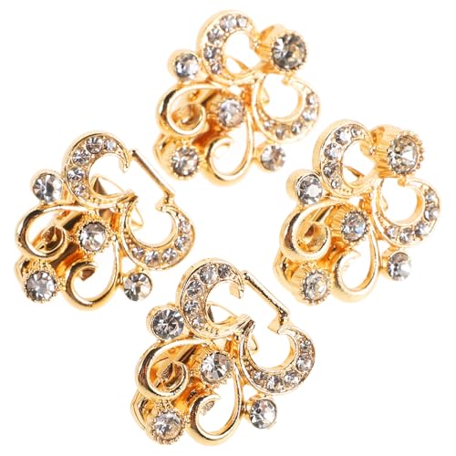 OUNONA 2 Stück Strickjackenclip mit Funkelnden Strasssteinen Robuster Zinklegierung Vielseitiger Schalclip für Damen Modischer Kragenverschluss zur Sicheren Befestigung von Tüchern und von OUNONA