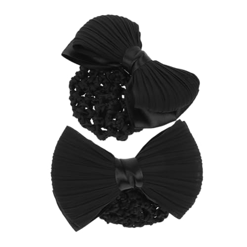 OUNONA 2 Stück Teiliges Haarnetz mit Schleifen Zuverlässiges Dutt Haarnetz für Damen und Mädchen Komfortables Mesh Snood für Sicheren Passend zu Berufskleidung für Pflege und Bankwesen von OUNONA