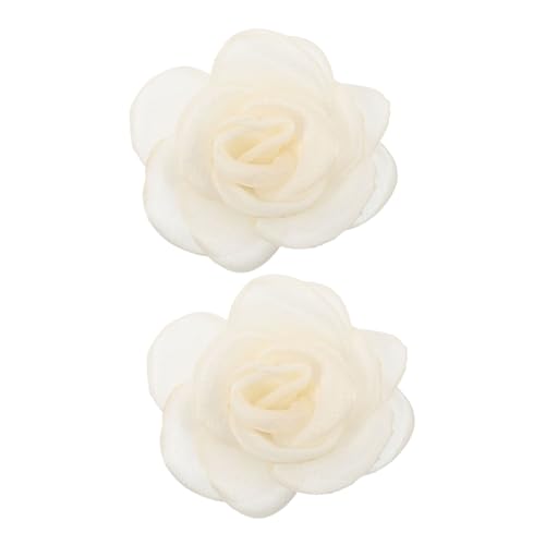 OUNONA 2 Stück Teiliges Handgefertigte Rosenblumen Schuhclips Stoff Abnehmbare High Heel Schmuckstücke Stilvolle Schuhdekorationen für Damen Party Hochzeit und Alltag von OUNONA