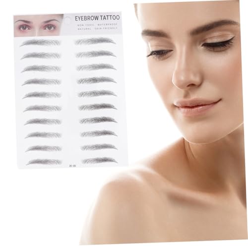 OUNONA 2 Stück Teiliges Imitation Augenbrauen Haarähnliche Wasserfeste Augenbrauen Aufkleber Einfach Anzuwenden für Männer und Frauen mit Dünnen oder Spärlichen Temporäre Natürliche von OUNONA