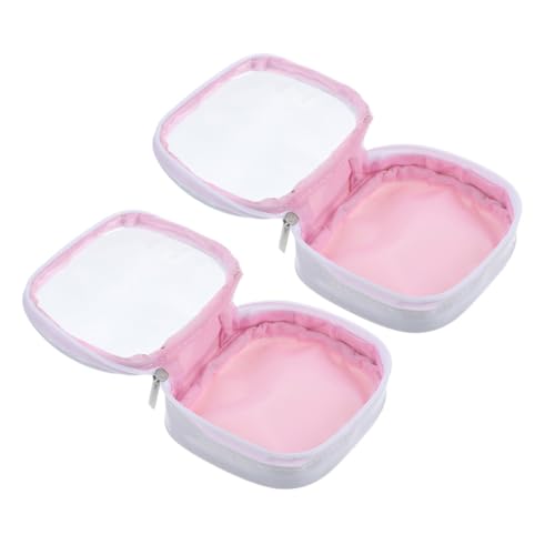 OUNONA 2 Stück Teiliges Kleines Reise täschchen Transparent mit Reißverschluss Große Kapazität Kulturbeutel für Kosmetik und Toilettenartikel Vielseitige Schminktasche für Damen und von OUNONA