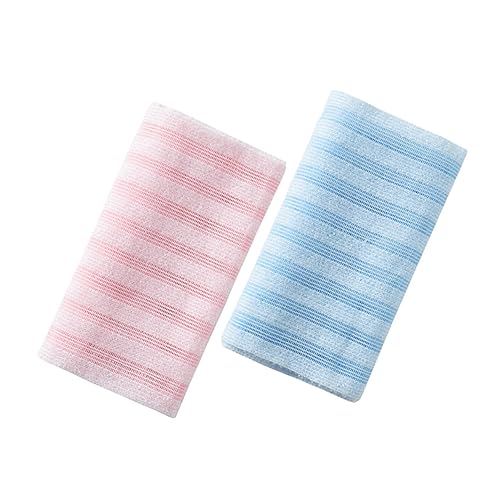 OUNONA 2 Stück Teiliges Peeling Duschhandtuch Langes Hautfreundliches Körperpeeling Handtuch zur Sanften Massage und Effektiven für Rücken und Schwer Erreichbare Körperstellen von OUNONA
