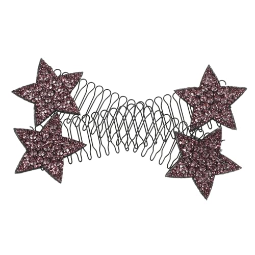 OUNONA 2 Stück U förmige Haarfixierkämme mit Sternform Dehnbare Unsichtbare Rutschfeste Haarklammern Violette Haarschmuck Accessoires für Damen Vielseitiges Styling und Fester Griff von OUNONA