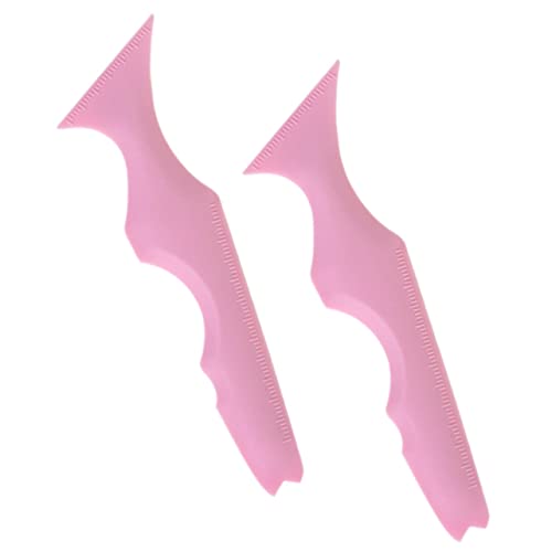 OUNONA 2 Stück Wiederverwendbare Eyeliner Schablonen aus Silikon Praktische Make Up Hilfen für Augenbrauen und Lidschattenapplikation Sicher und Einfach zu Reinigen von OUNONA