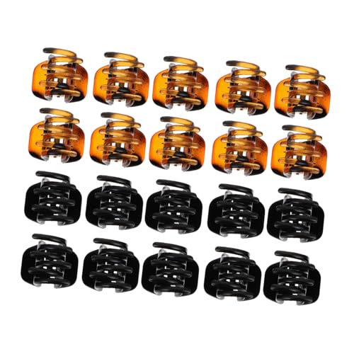 OUNONA 20 Stück Acryl Haarklammern Teiliges Kleine Haarklammern mit Verzahnung Fester Griff für Mädchen und Frauen für Mittleres Dickes Haar Alltags und Geschenkhaarschmuck von OUNONA