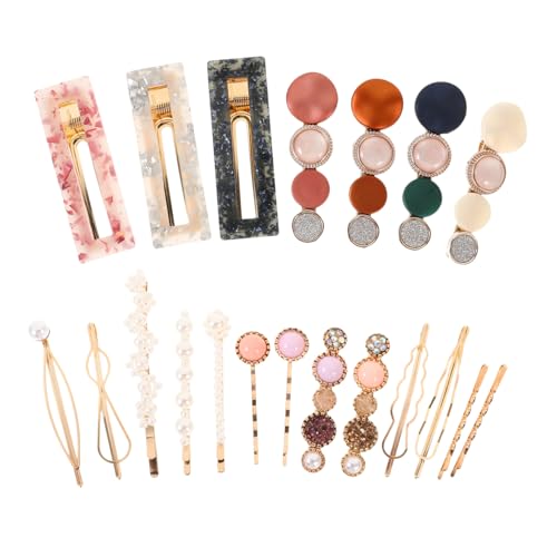 OUNONA 20 Stück Teiliges Haarklammer aus Stabile und Dekorative Bobby Pins für Damen Langlebige Haarklammern in Zartem Design für Hochzeit Alltag und Festhaltend und Formbeständig von OUNONA